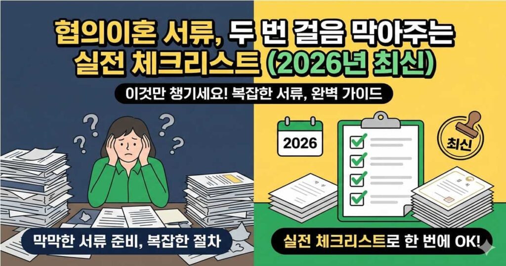 협의이혼서류-실전-체크리스트