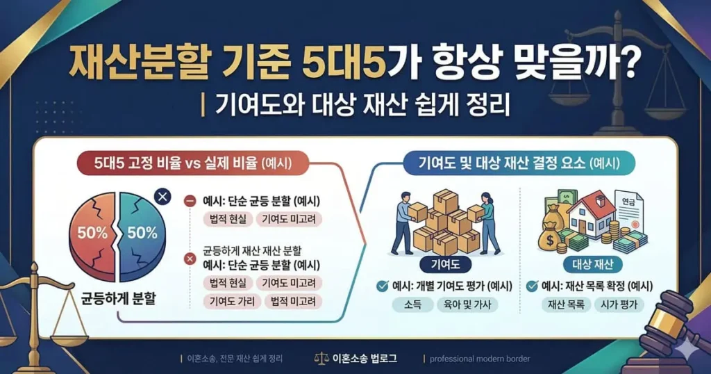 재산분할기준-5대5