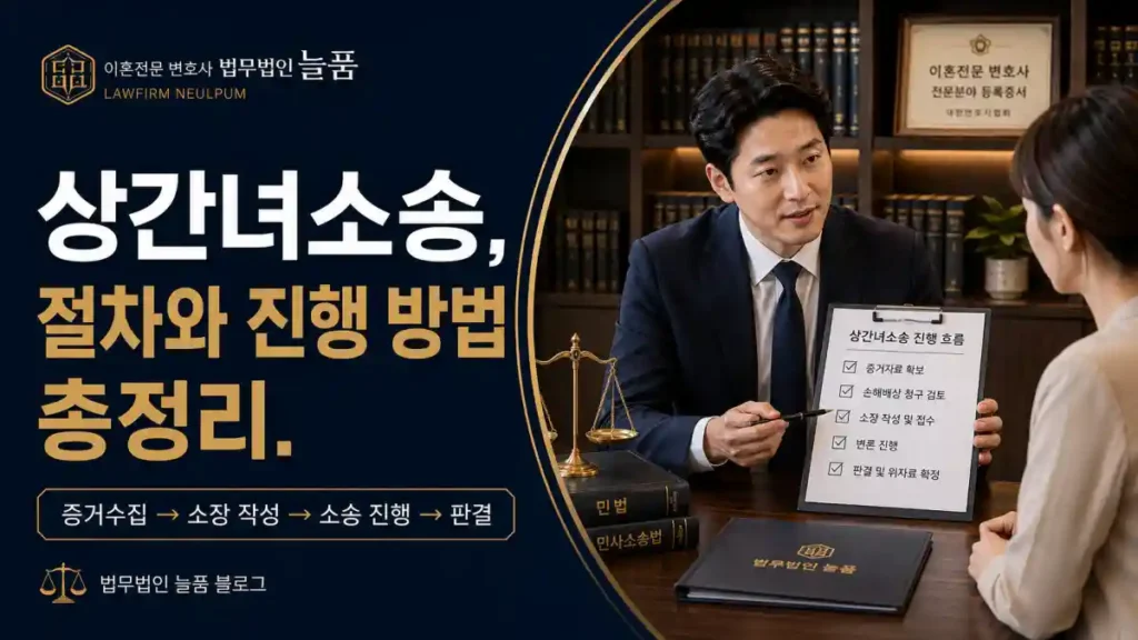 상간녀소송 절차와 진행방법_이혼전문 변호사 법무법인 늘품